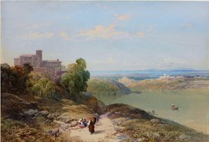 Paesaggio lacustre italiano da Thomas Miles II Richardson